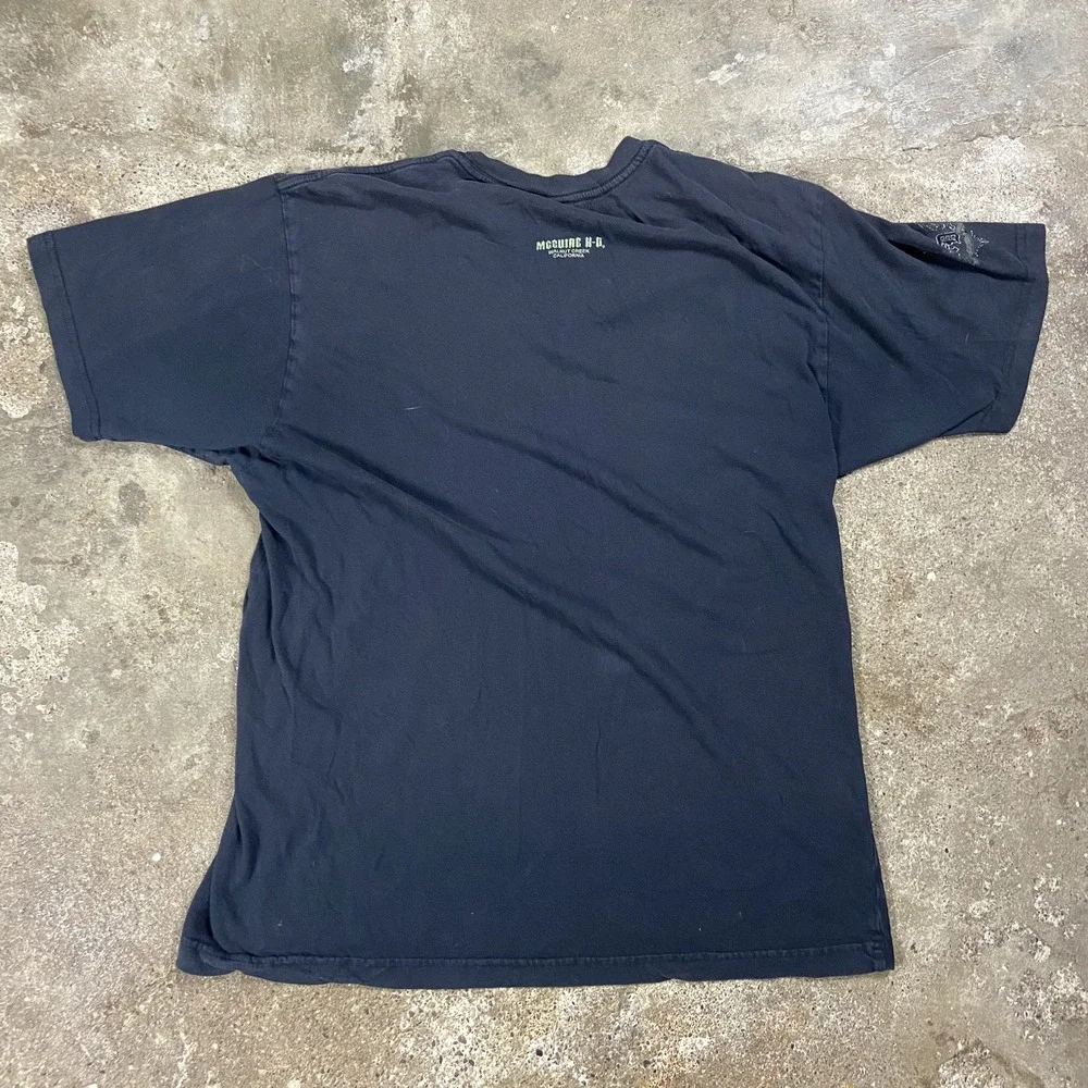 Vintage Y2K Harley Davidson T-Shirt Size Large Black Mcguire California Biker